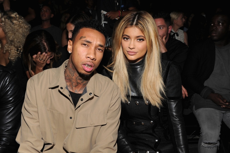 Tyga and Kylie Jenner attend the Alexander Wang Spring 2016 fashion show