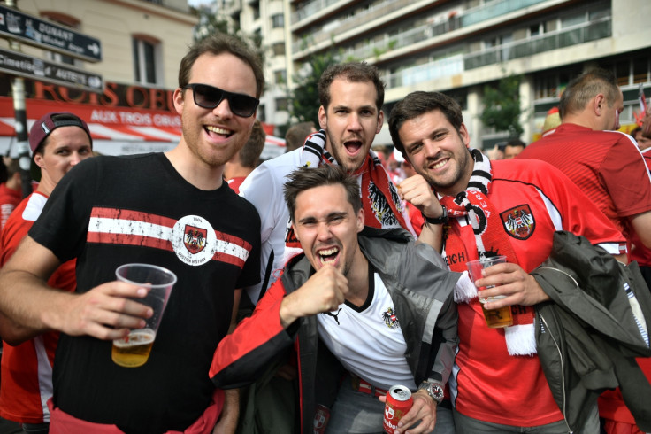 Austria fans before the match in Paris