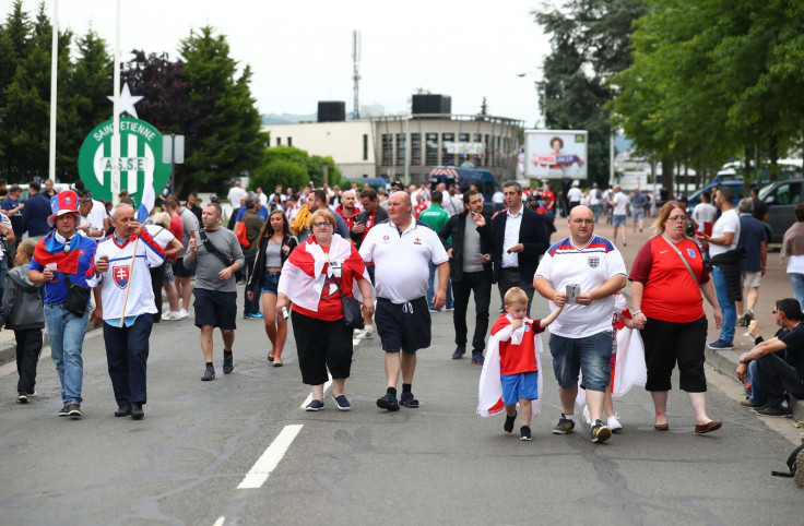 Fans en route to the game