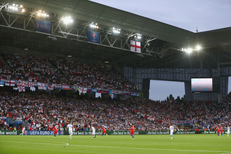 The scene inside the ground