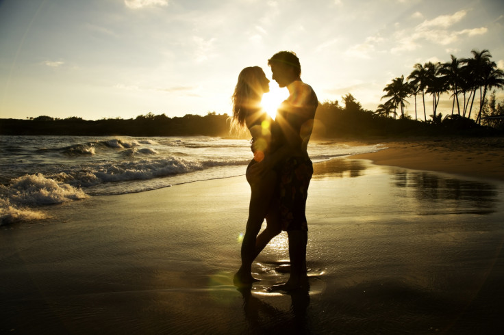 Romantic beach couple