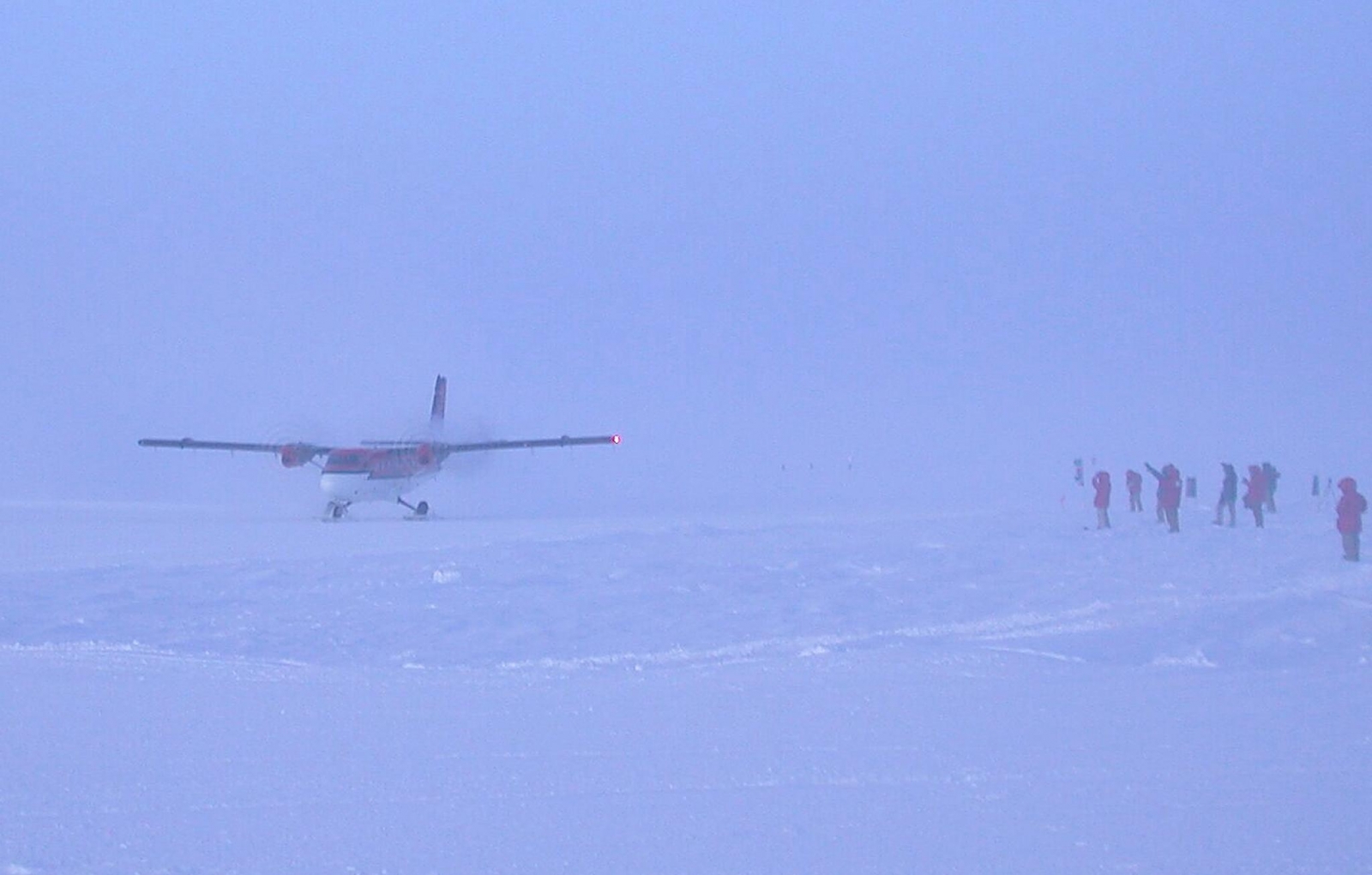 Candian Plane lands at South Pole Candian Plane lands at South Pole