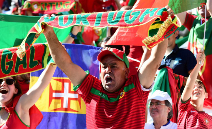 A Portugal fan in the crowd