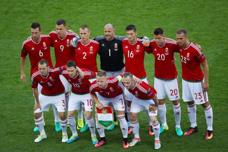 The Hungarians before kick-off