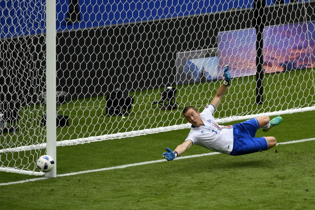 Austria's penalty strikes the post Austria's penalty strikes the post
