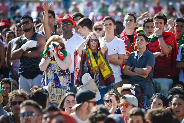 Fans watch the last few minutes