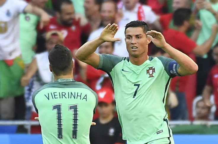 Ronaldo celebrates in Lyon