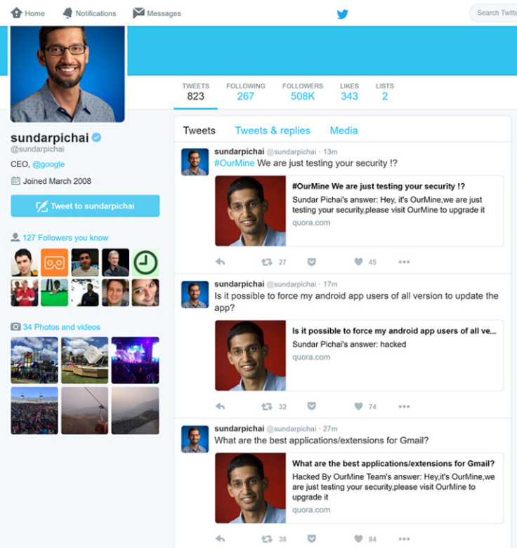 Sundar Pichai Twitter notifications 