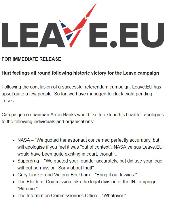 Leave.EU statement Leave.EU statement