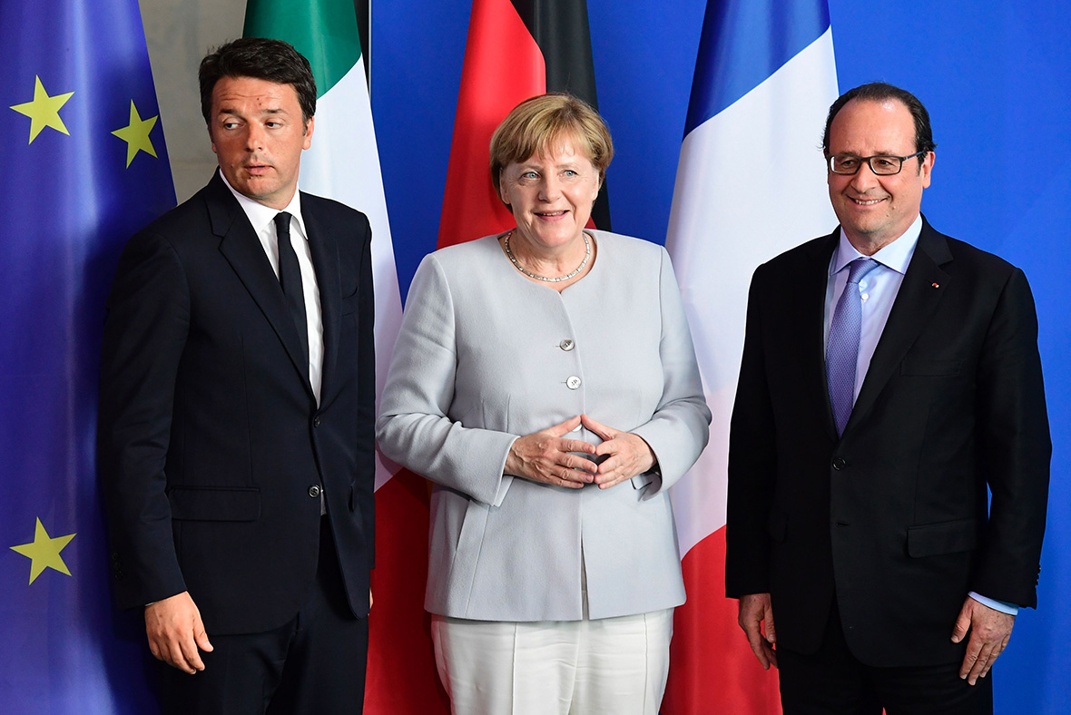 Merkel, Hollande, Renzi