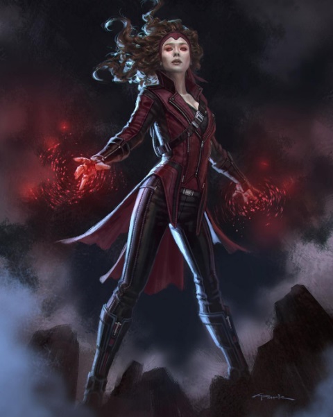 Captain America Civil War Early Concept Art Reveals Scarlet Witch S Original Wild Look