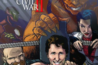Justin Trudeau on comic book cover