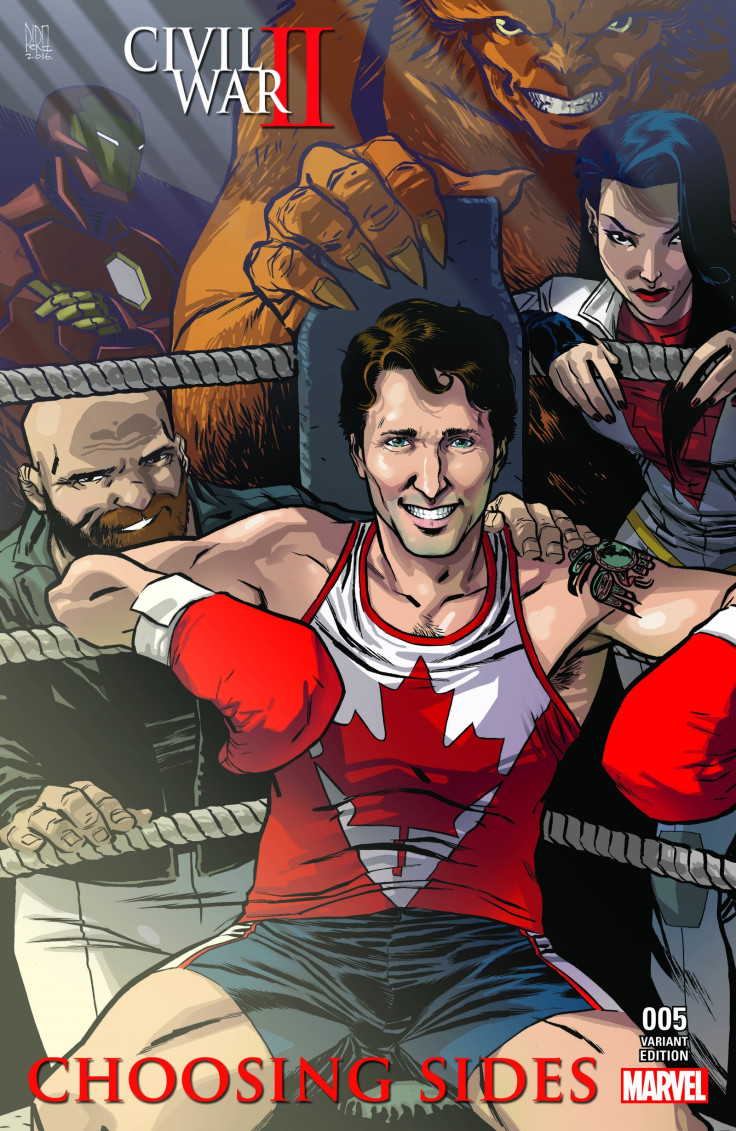 Justin Trudeau on comic book cover