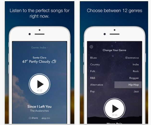 WeatherTunes app