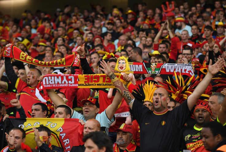Belgian fans before kick-off