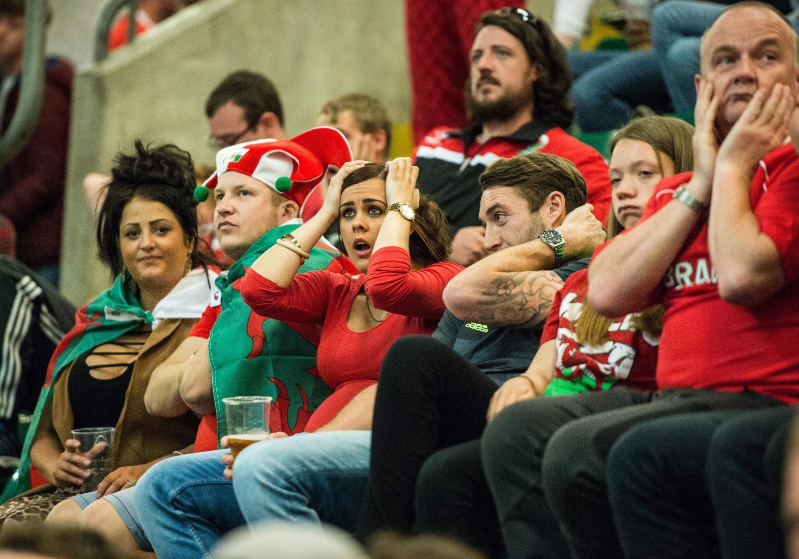 Wales fans can barely watch Wales fans can barely watch