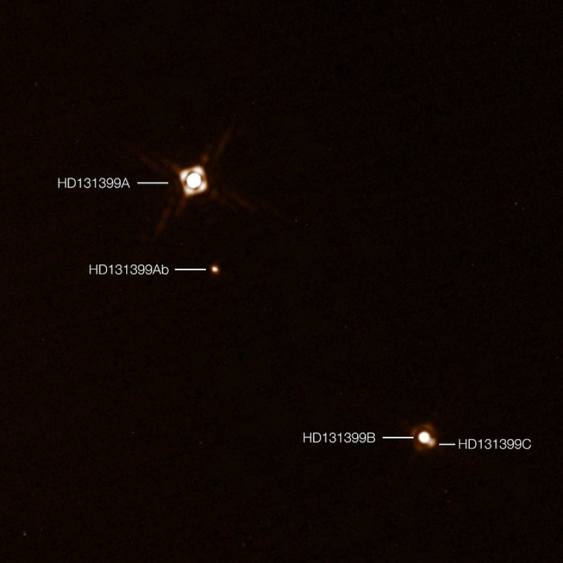 HD 131399Ab planet three stars
