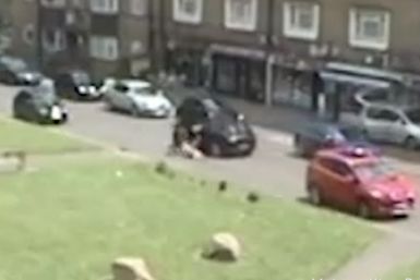 CCTV footage of car being stolen 