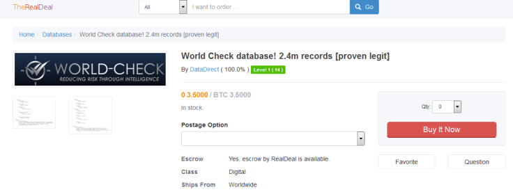 World-Check database 