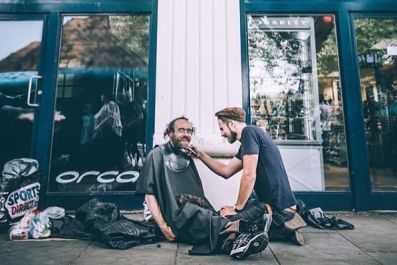 haircuts for homeless people
