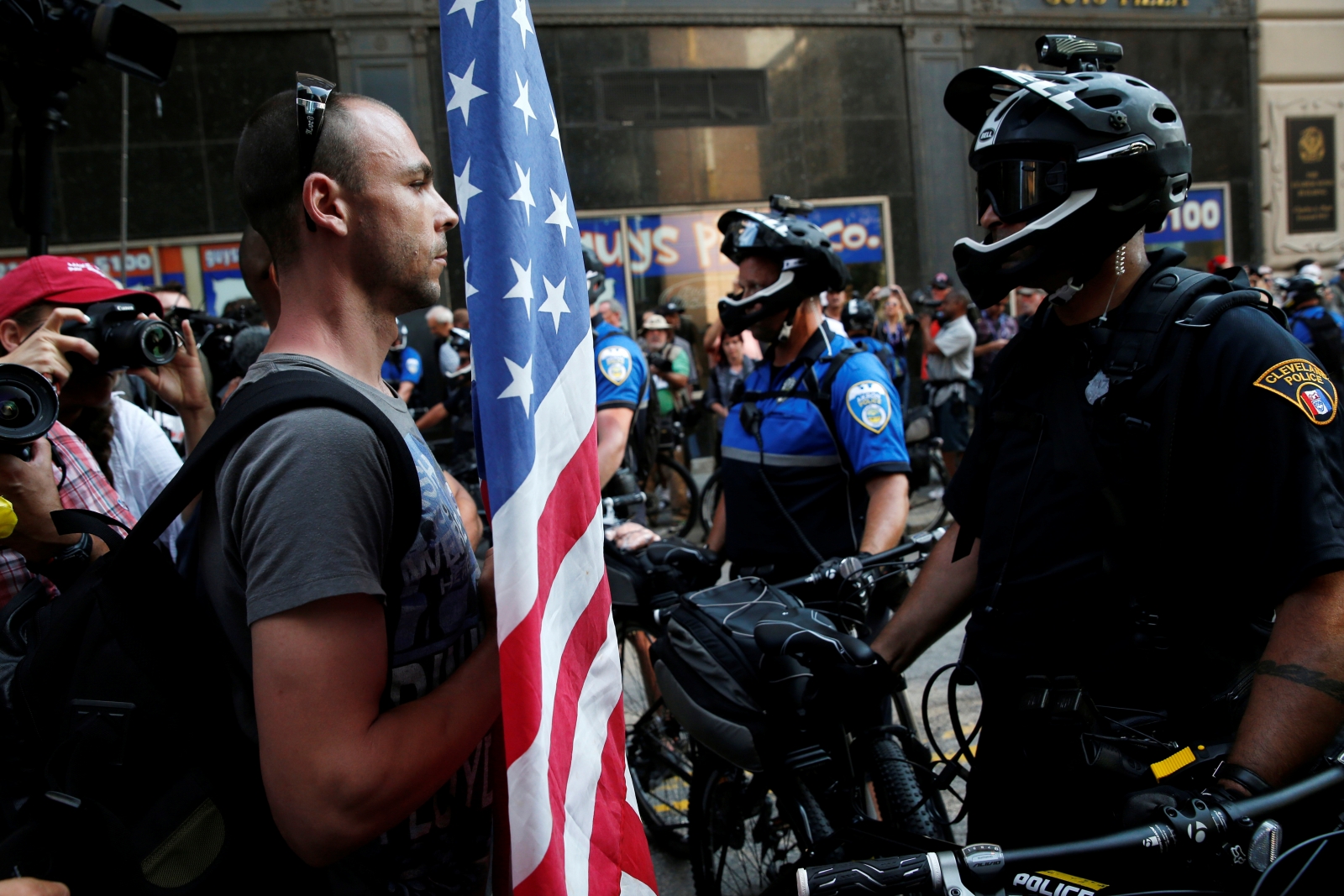 Police move to cool mounting tension between Trump supporters and foes ...