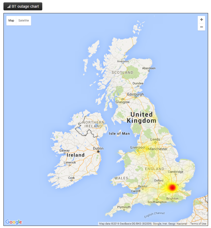 Internet down BT outage