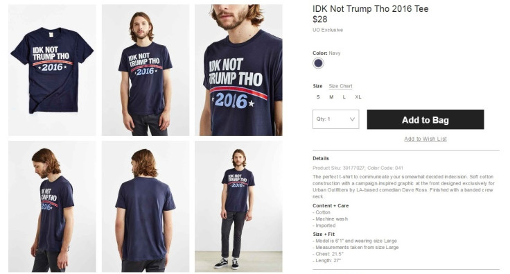 urban outfitters anti trump tee