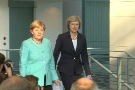 UK Prime Minister Theresa May discusses Brexit with German Chancellor Angela Merkel 