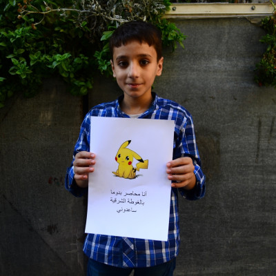 Syrian children use pokemon go for help
