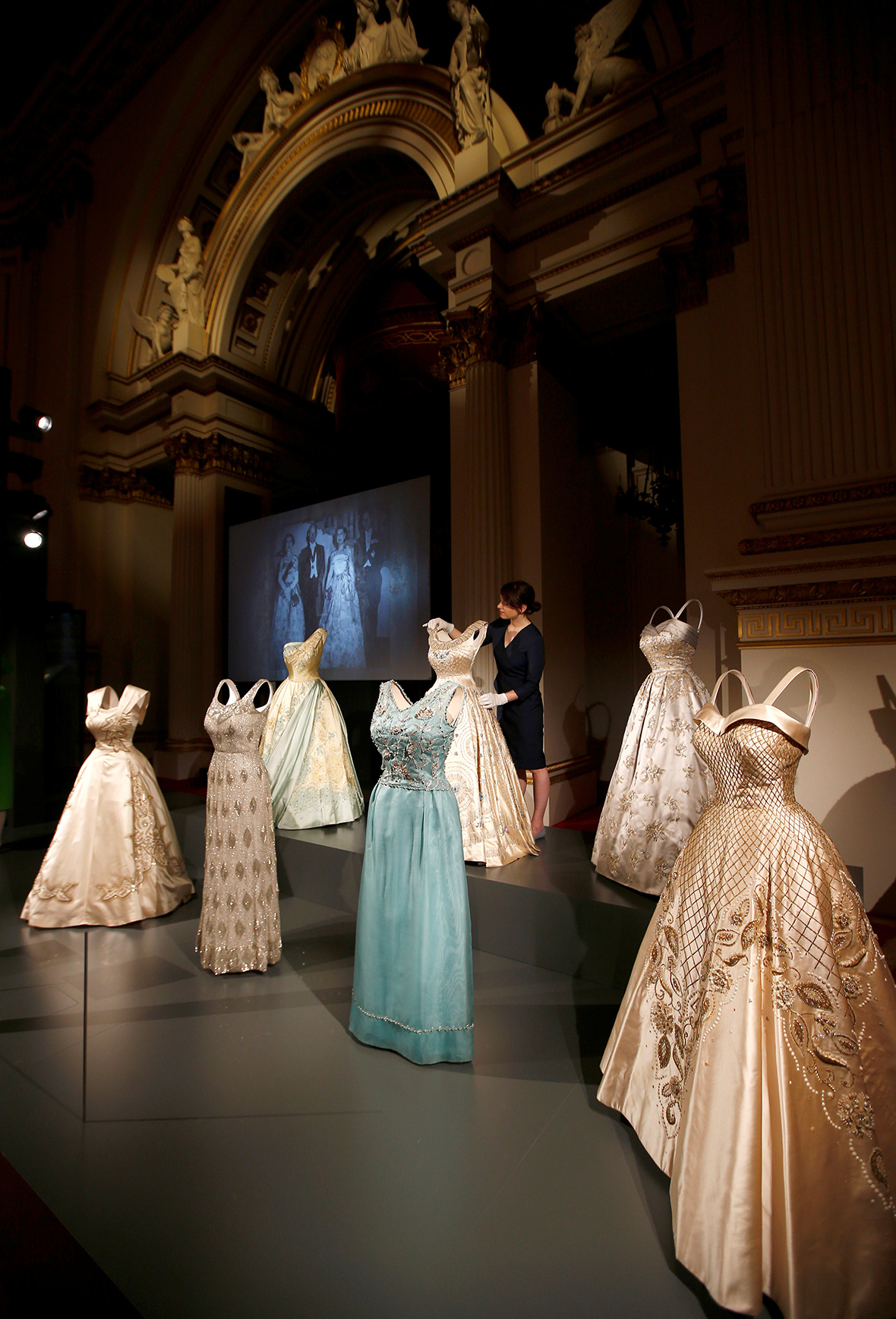 Fashioning A Reign Exhibition Opens At Buckingham Palace