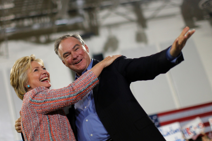 Tim Kaine and Hillary Clinton