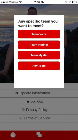 PokeMatch dating app teams