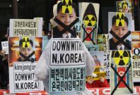 South Korea protest against North Korea