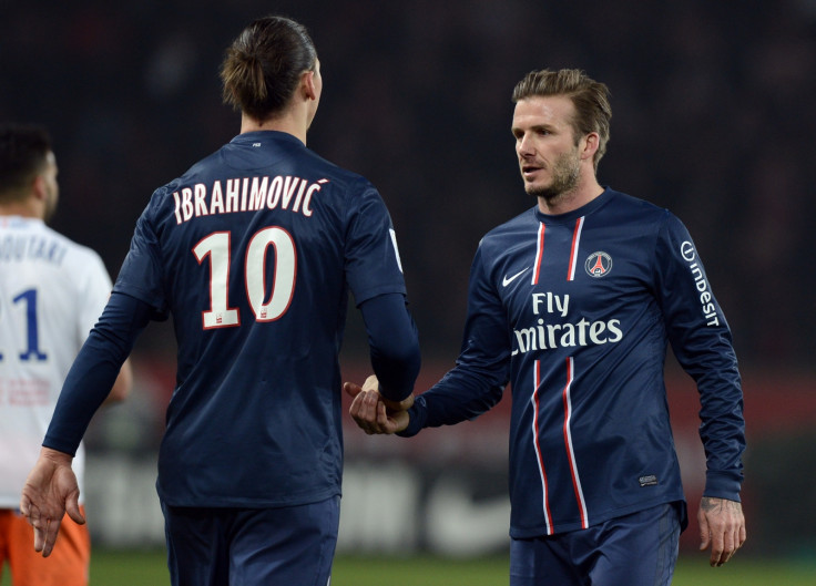 David Beckham and Zlatan Ibrahimovic 