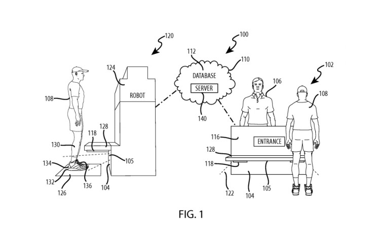 Disney's patent for a foot recognition system