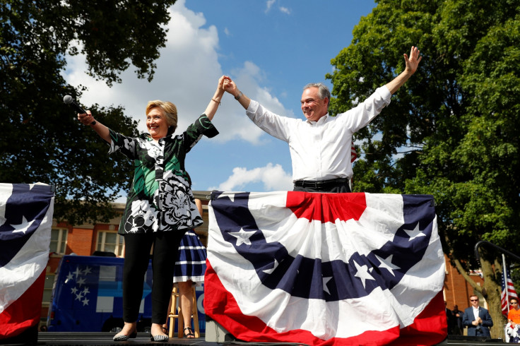 Tim Kaine and Hillary Clinton