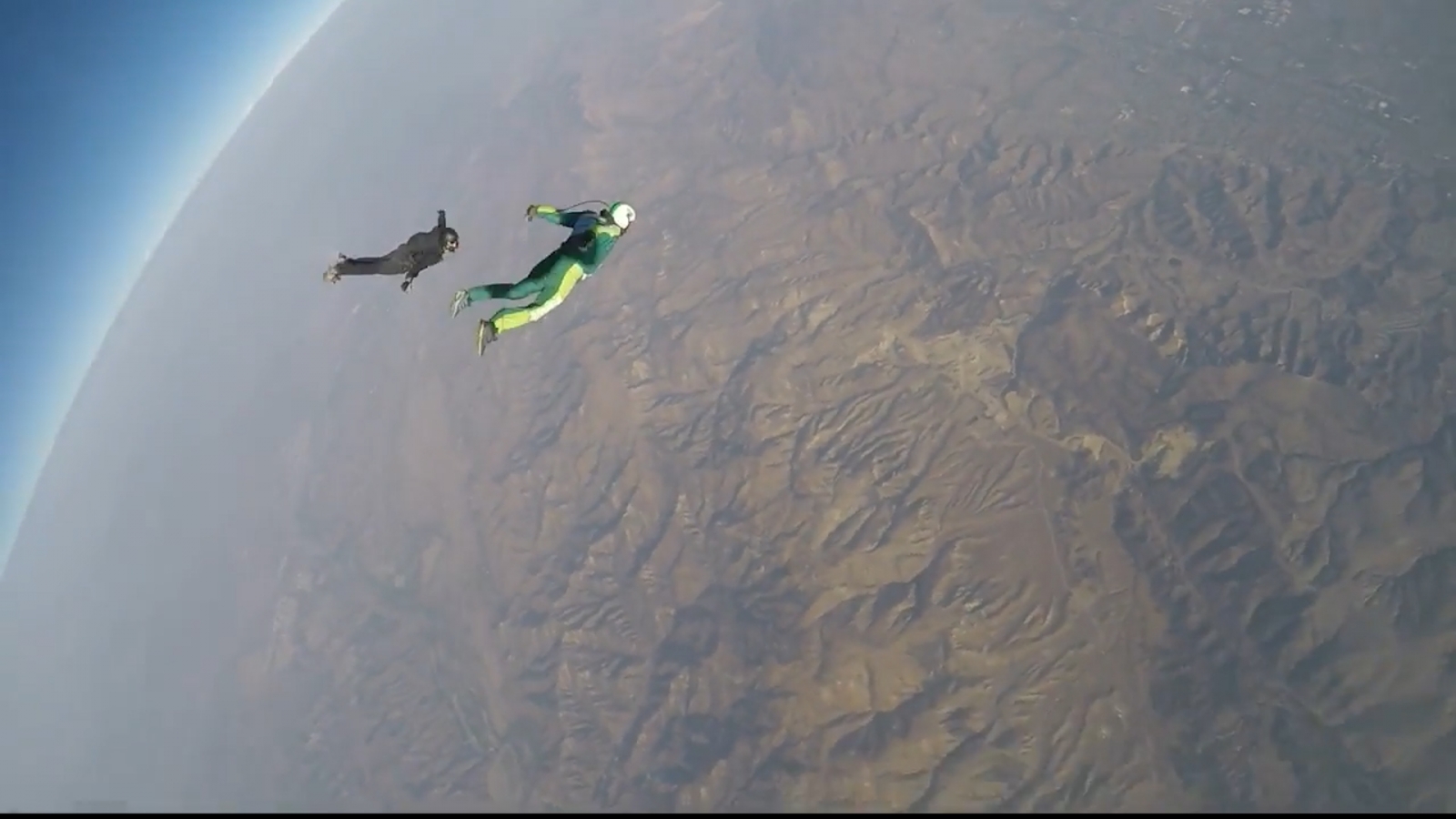 Watch skydiver jump from 25,000 feet without parachute part of Stride