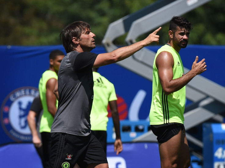 Diego Costa and Antonio Conte