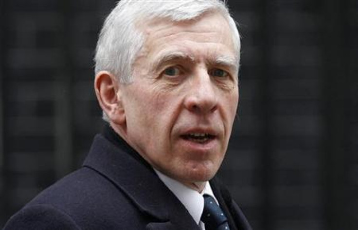 Then-Justice Secretary Straw leaves after attending the weekly cabinet meeting at 10 Downing Street in central London
