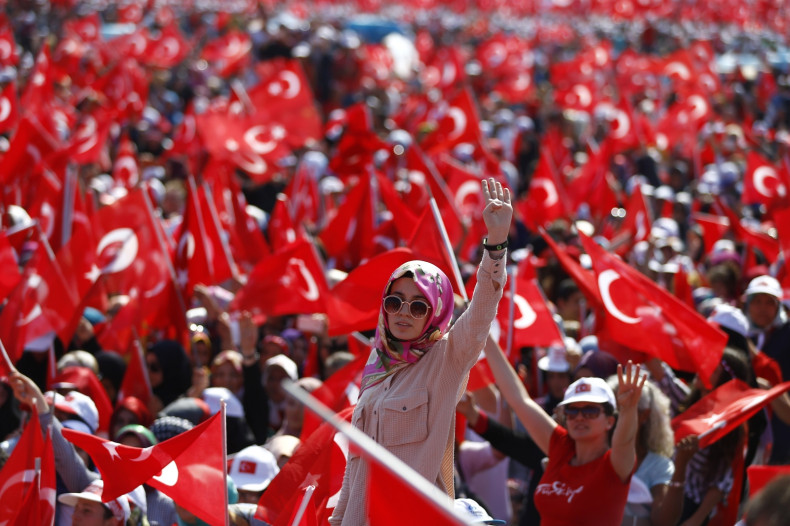 Istanbul Turkey Erdogan rally August 2016
