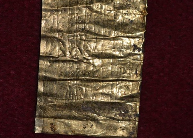 Ancient Roman gold curse tablet