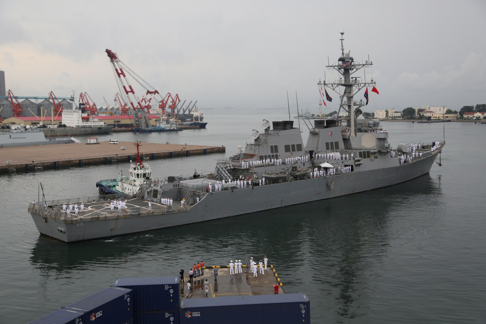 US navy destroyer in China