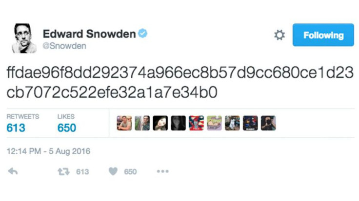 Edward Snowden Tweet