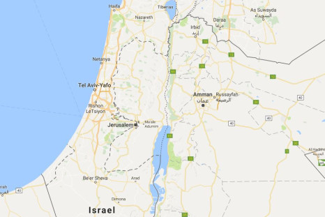 Google Maps showing Israel and Palestine