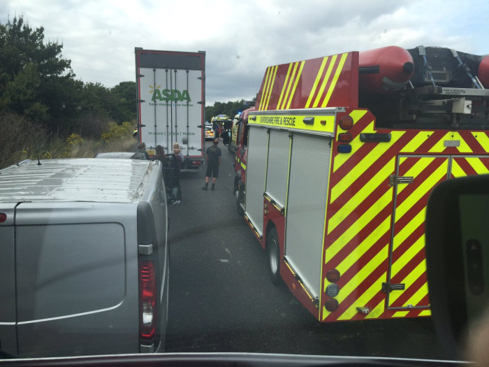 Eight vehicle accident on A34 Eight vehicle accident on A34