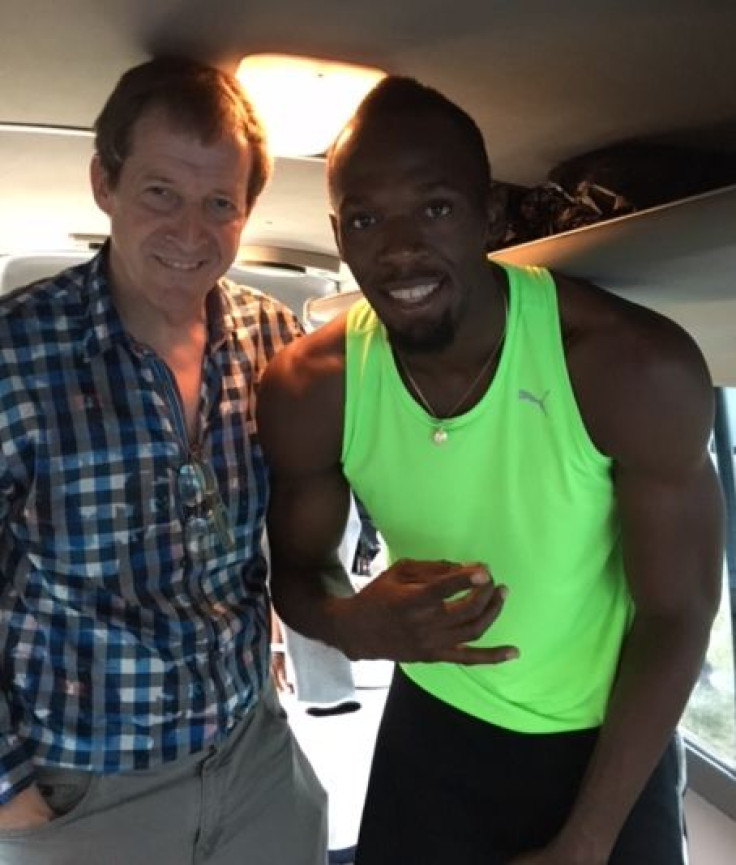 Usain Bolt and Alastair Campbell