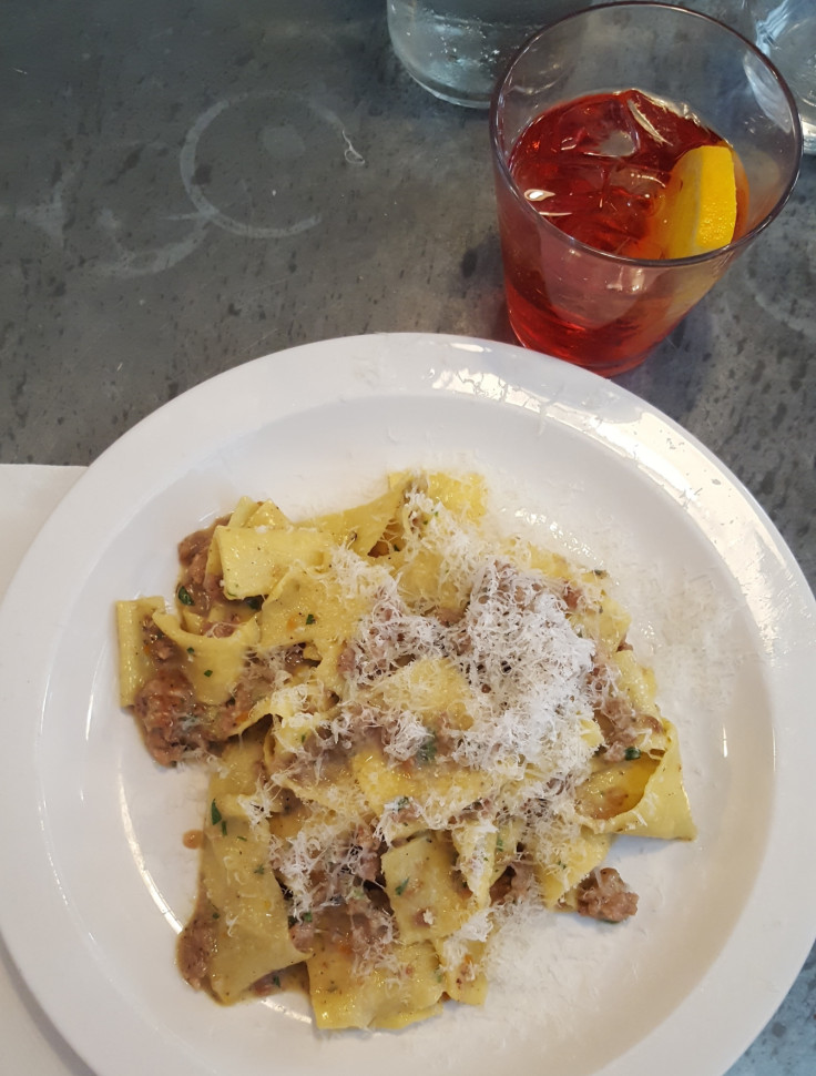 Papperdelle with sausage ragu at Padella