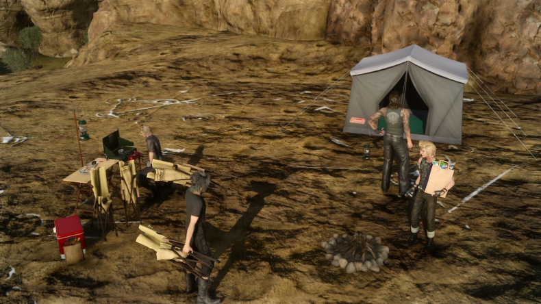 Final Fantasy 15 camping