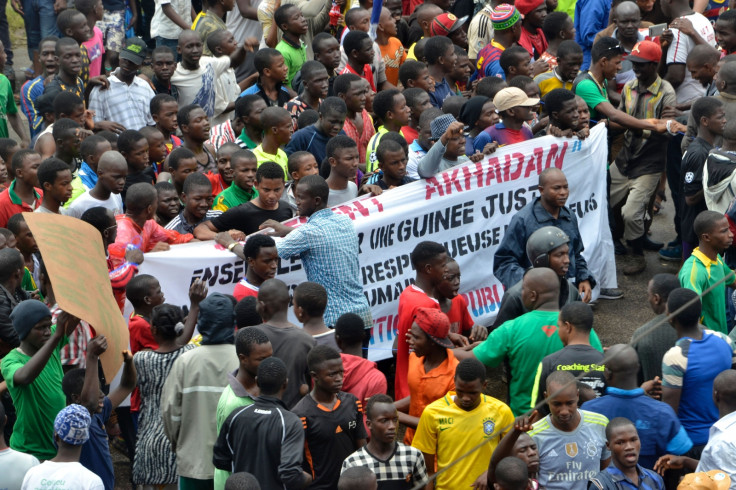 Guinean opposition supporters march