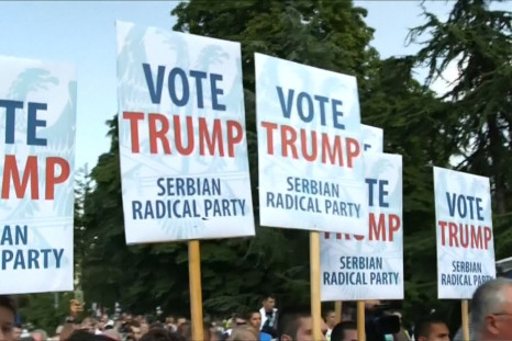 Serbia: Radical Party hold pro-Donald Trump rally as US Vice President Joe Biden visits Belgrade